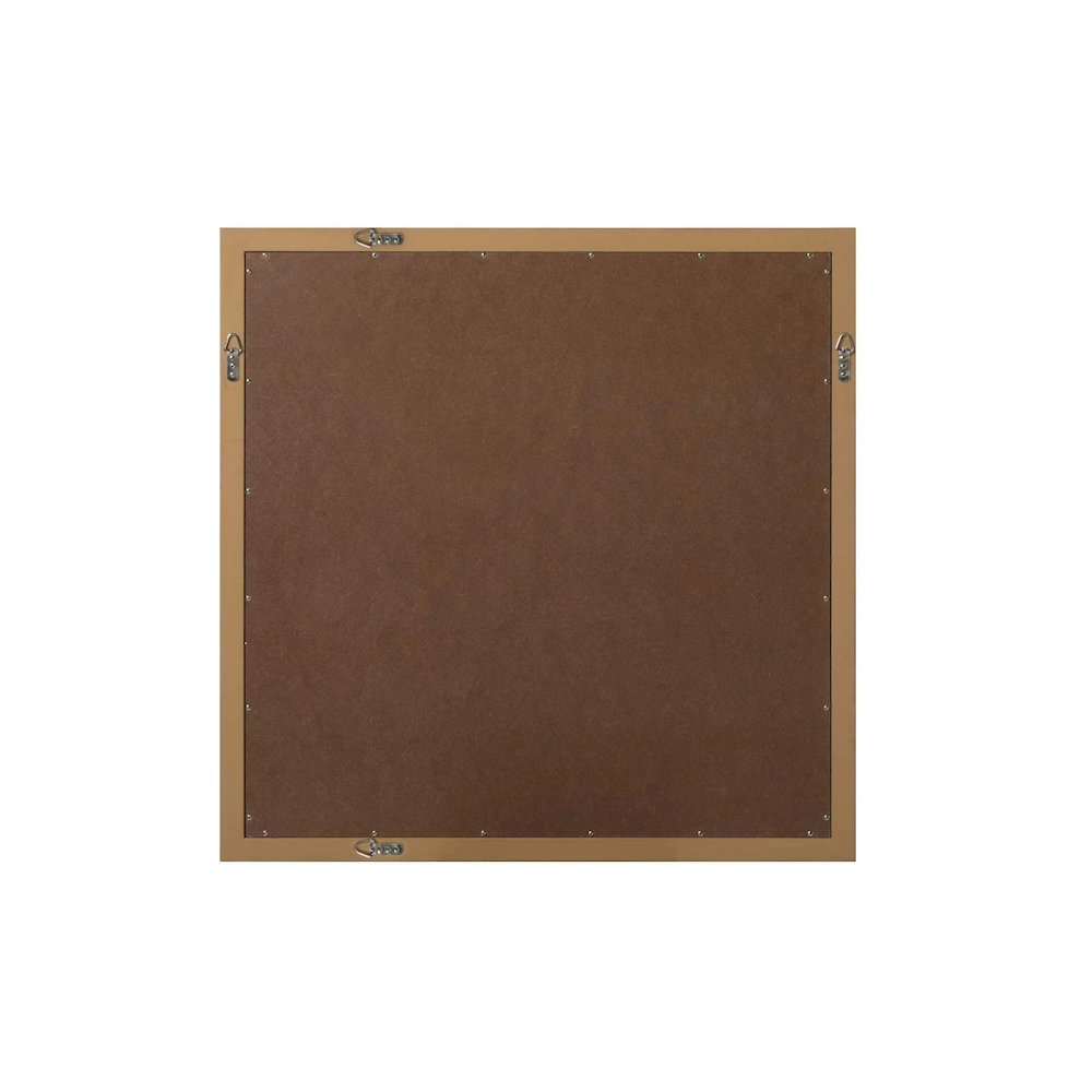 Noah Wooden Square Mirror 36 x 36 in Honey Teak. Picture 4