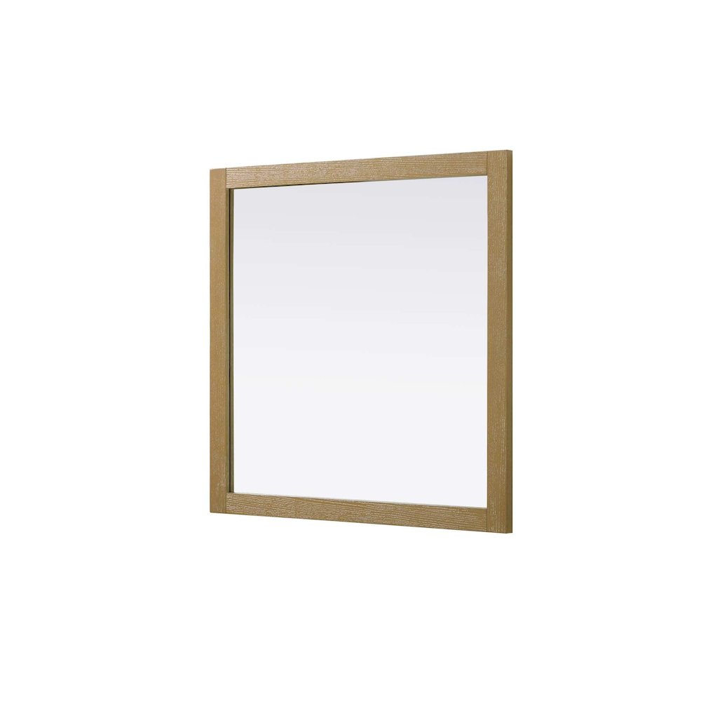 Noah Wooden Square Mirror 36 x 36 in Linen Oak. Picture 1