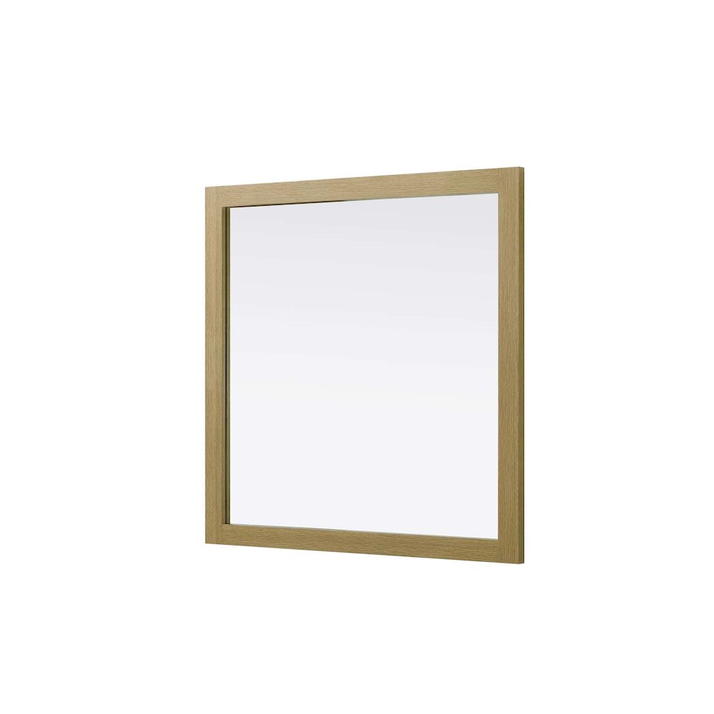 Noah Wooden Square Mirror 36 x 36 in Honey Brown. Picture 1