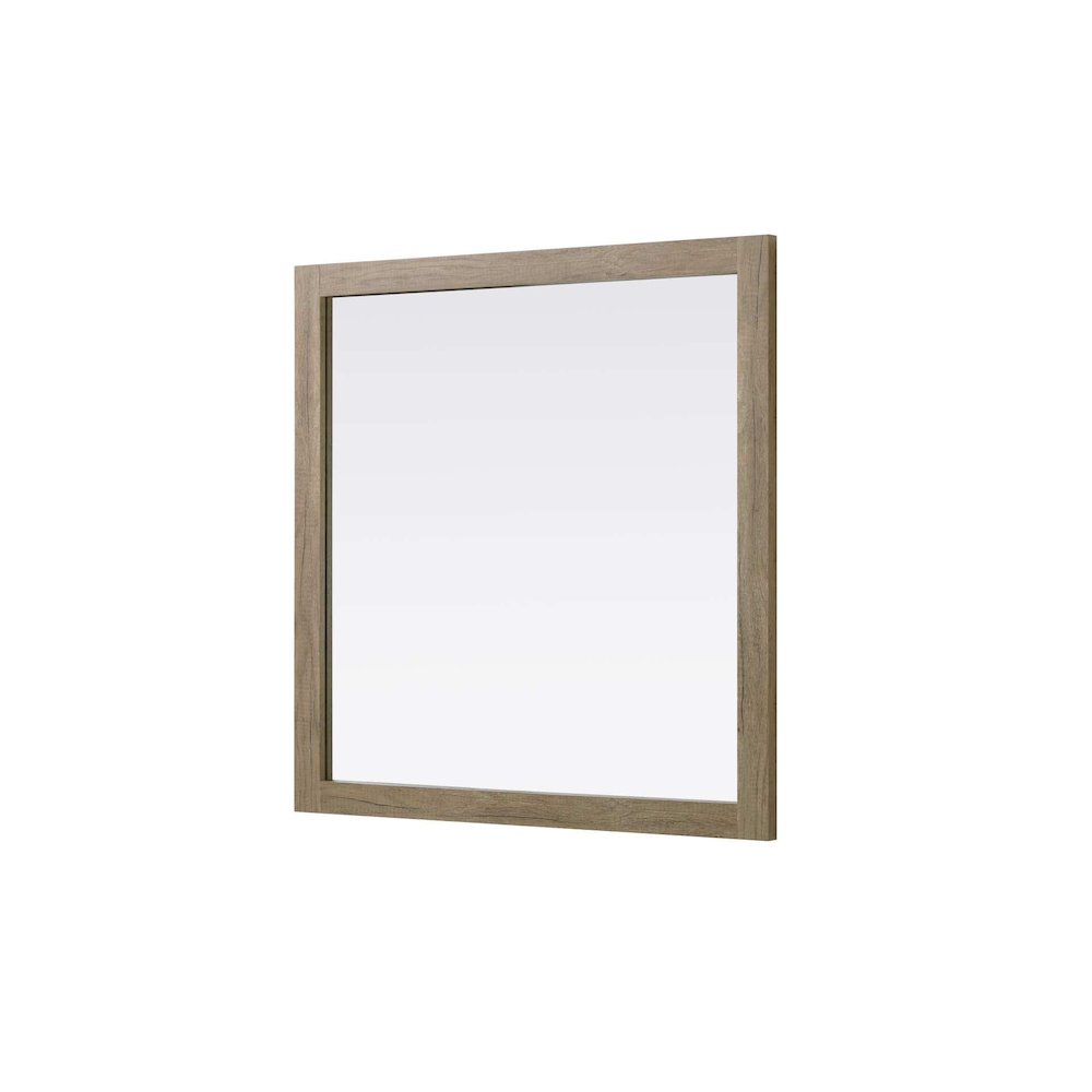 Noah Wooden Square Mirror 36 x 36 in Natural Oak. Picture 1