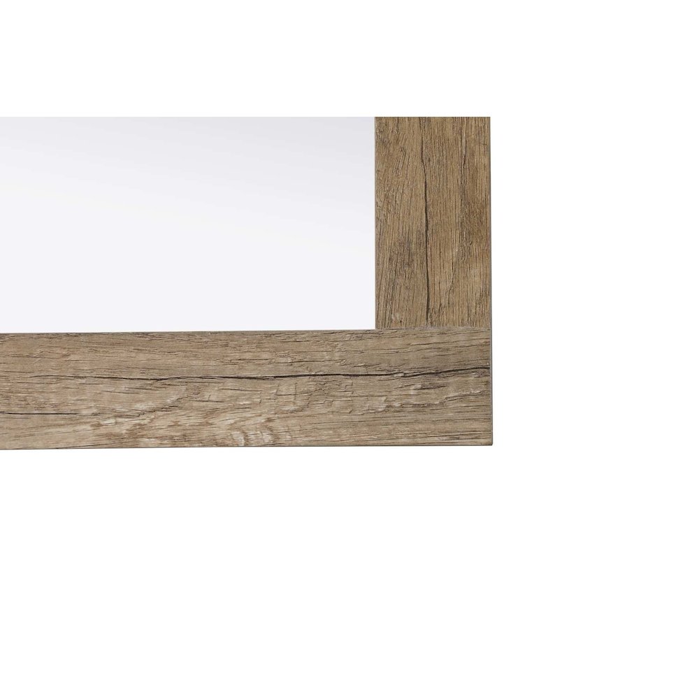 Noah Wooden Square Mirror 36 x 36 in Natural Oak. Picture 2