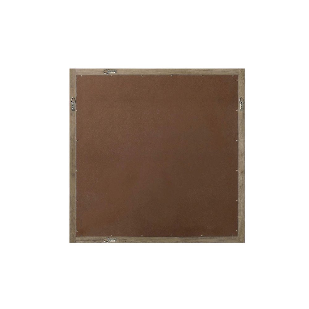 Noah Wooden Square Mirror 36 x 36 in Natural Oak. Picture 4