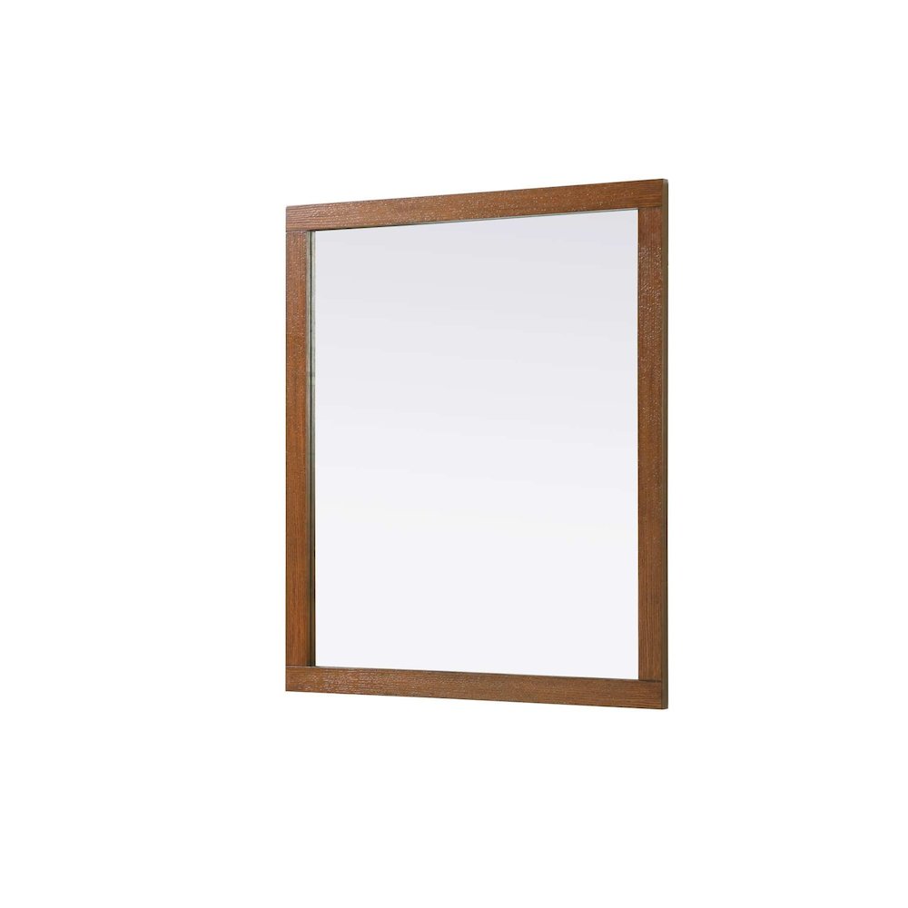 Noah Wooden Rectangle Mirror 42 x 36 in Brandy Walnut. Picture 1