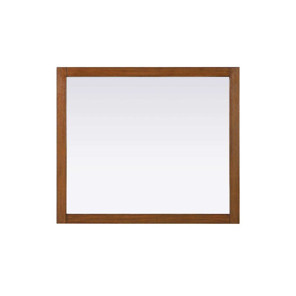 Noah Wooden Rectangle Mirror 42 x 36 in Brandy Walnut. Picture 2