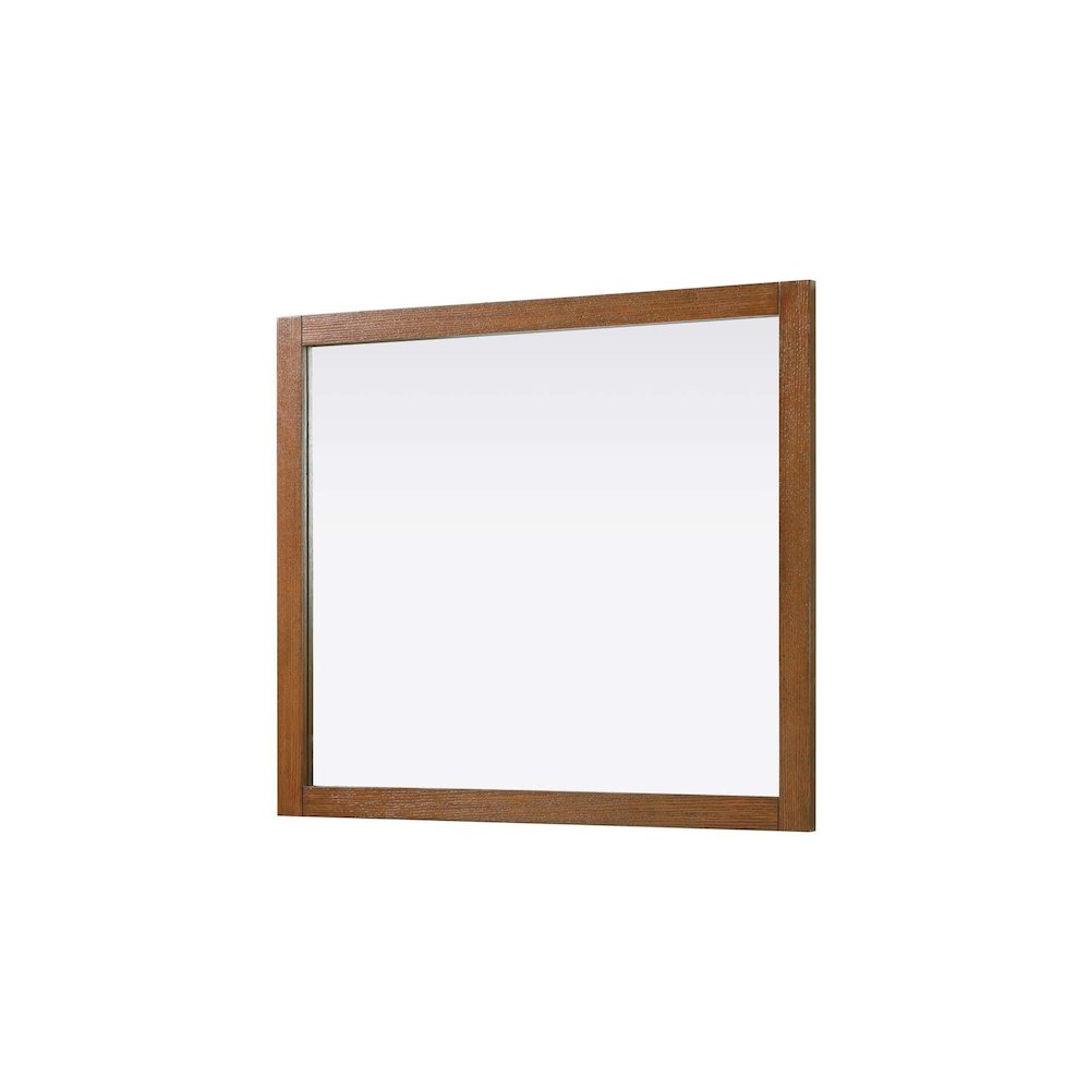 Noah Wooden Rectangle Mirror 42 x 36 in Brandy Walnut. Picture 3