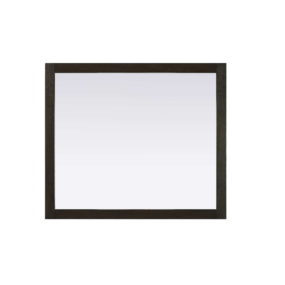 Noah Wooden Rectangle Mirror 42 x 36 in Chocolate Oak. Picture 2