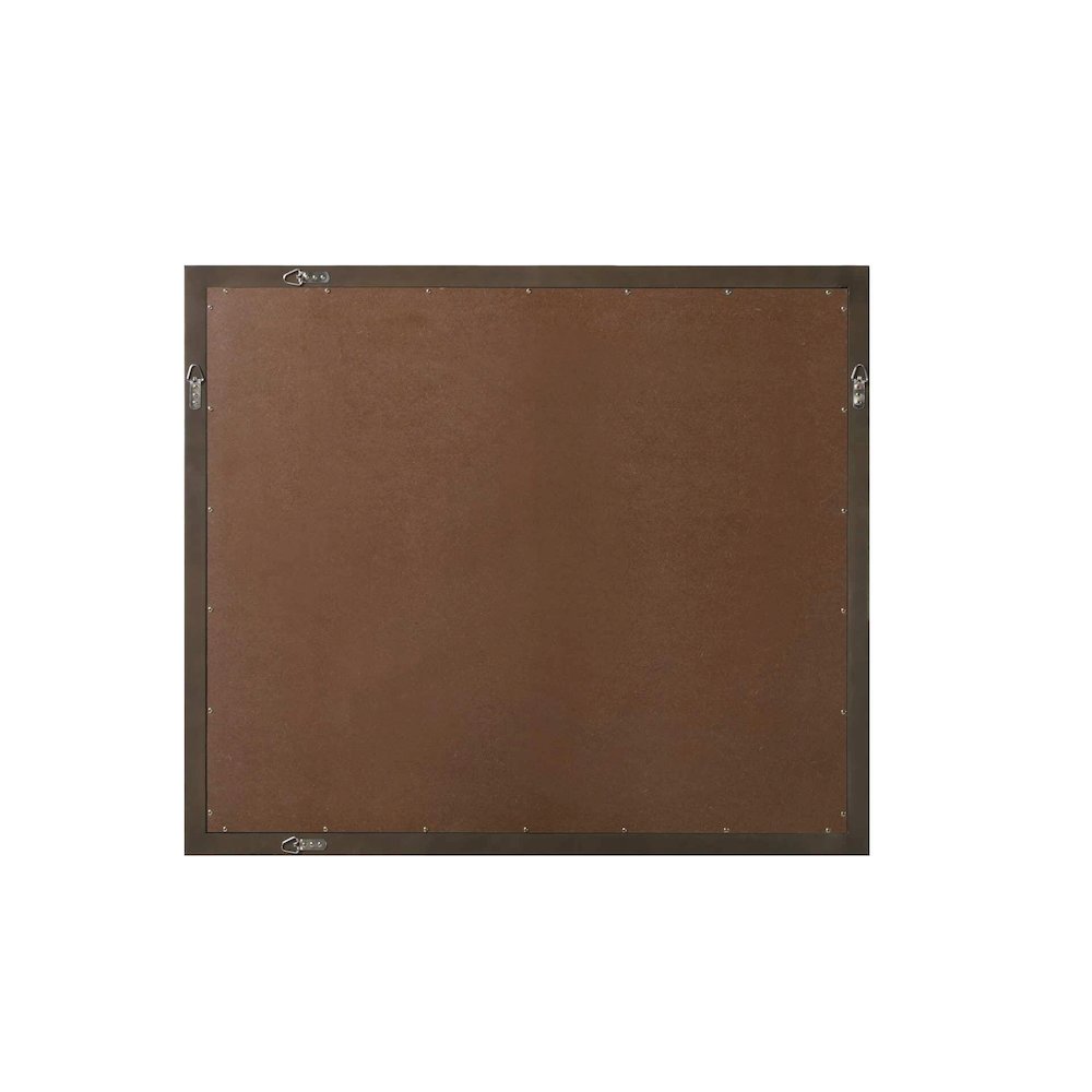 Noah Wooden Rectangle Mirror 42 x 36 in Chocolate Oak. Picture 6