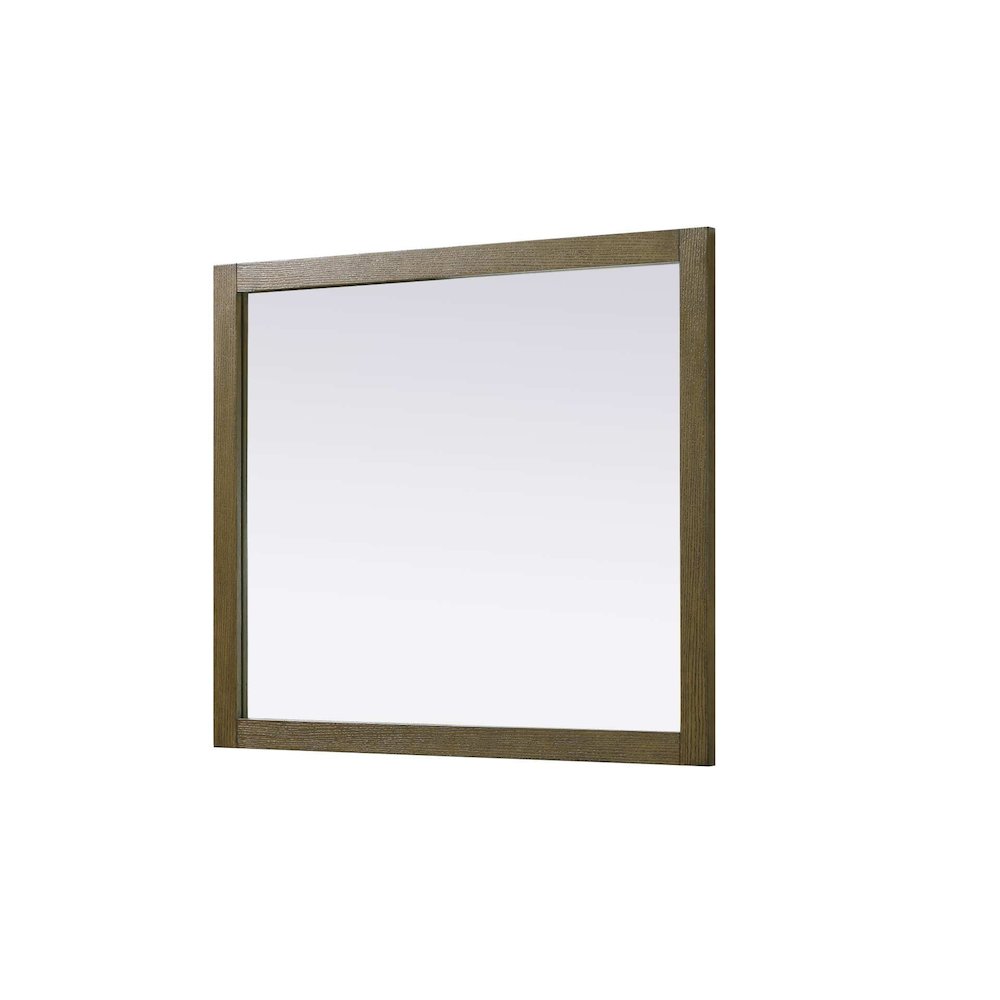 Noah Wooden Rectangle Mirror 42 x 36 in Hazel Oak. Picture 3
