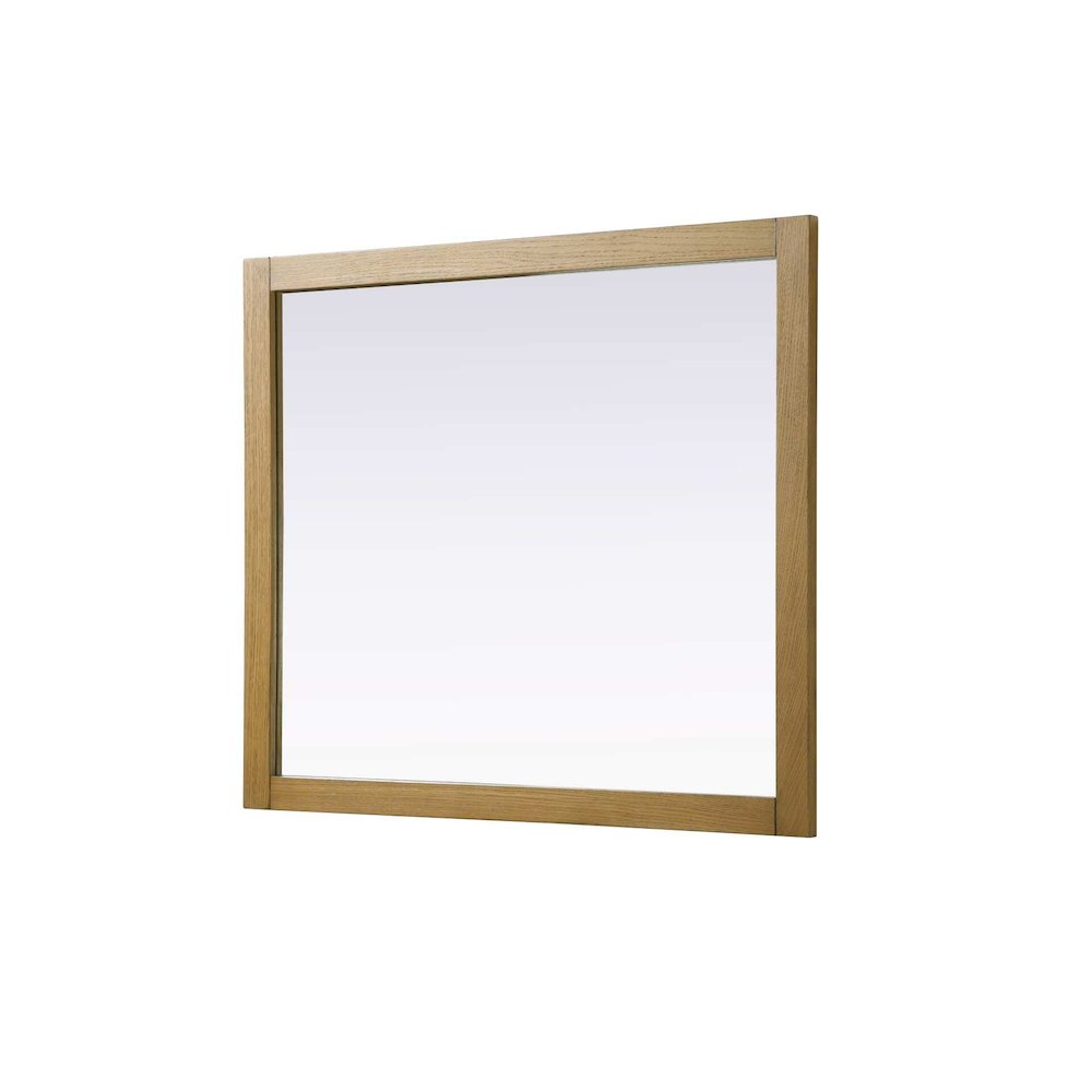 Noah Wooden Rectangle Mirror 42 x 36 in Honey Teak. Picture 3