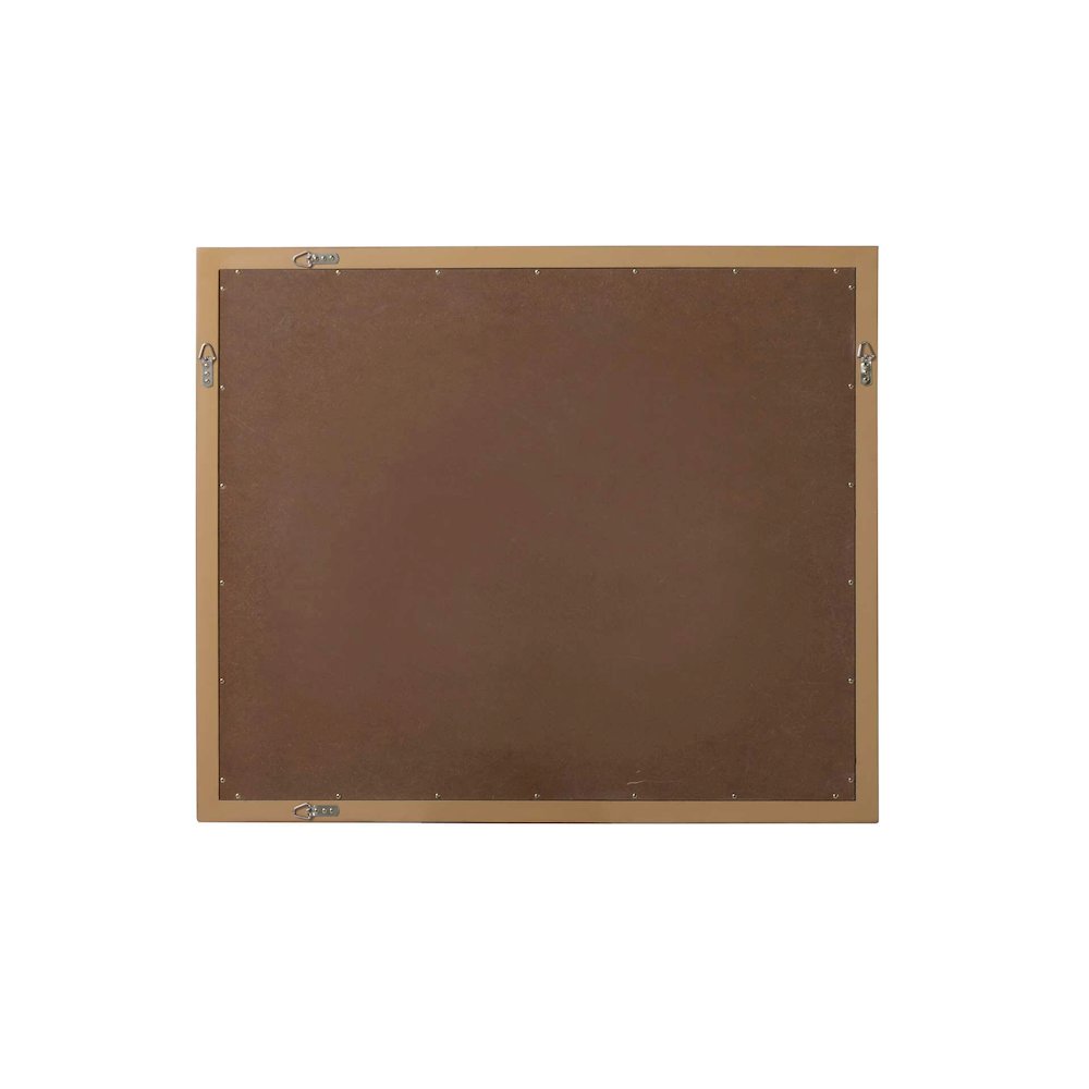 Noah Wooden Rectangle Mirror 42 x 36 in Honey Teak. Picture 6