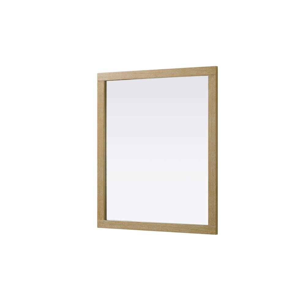 Noah Wooden Rectangle Mirror 42 x 36 in Linen Oak. Picture 1