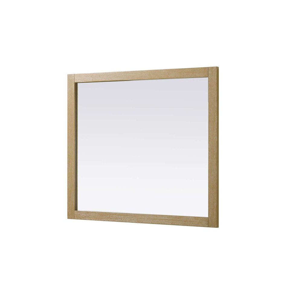 Noah Wooden Rectangle Mirror 42 x 36 in Linen Oak. Picture 3