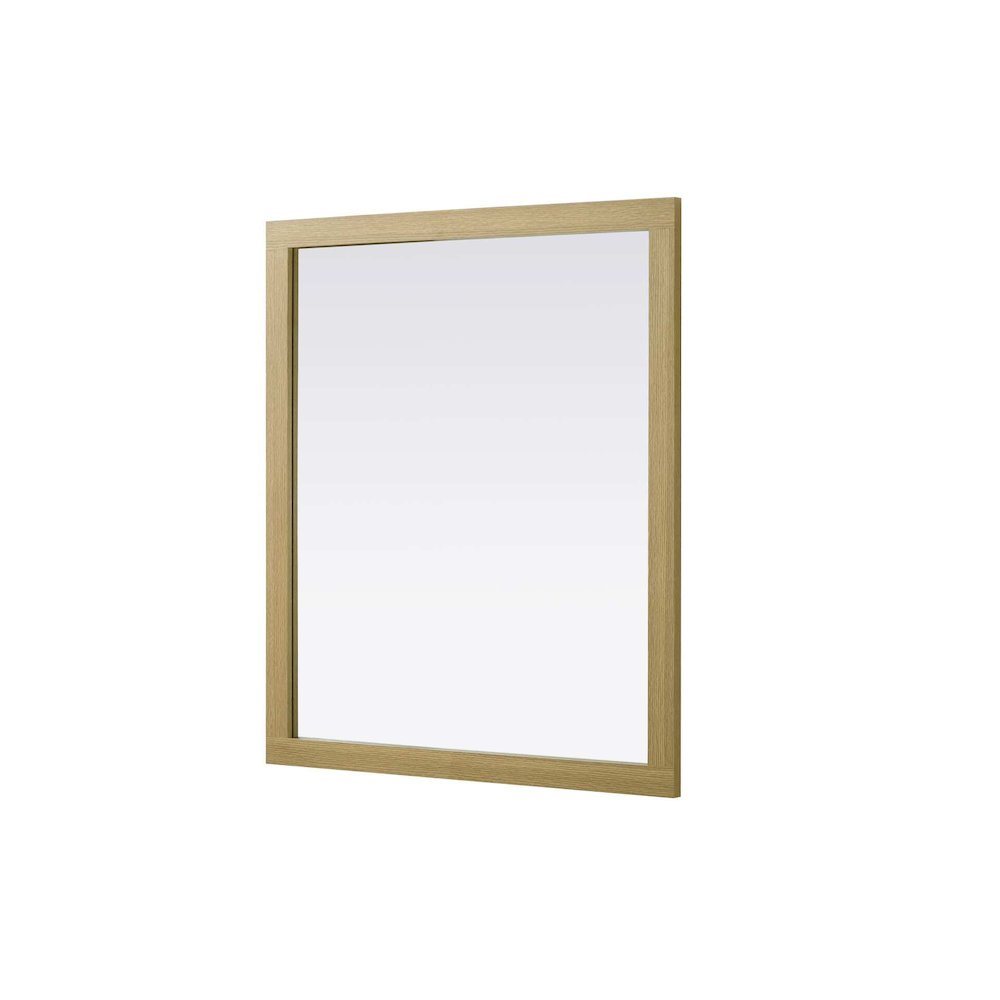 Noah Wooden Rectangle Mirror 42 x 36 in Honey Brown. Picture 1