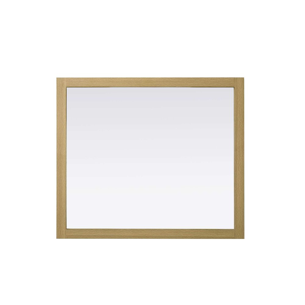 Noah Wooden Rectangle Mirror 42 x 36 in Honey Brown. Picture 2