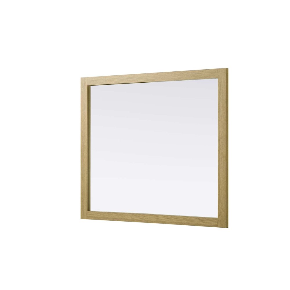 Noah Wooden Rectangle Mirror 42 x 36 in Honey Brown. Picture 3