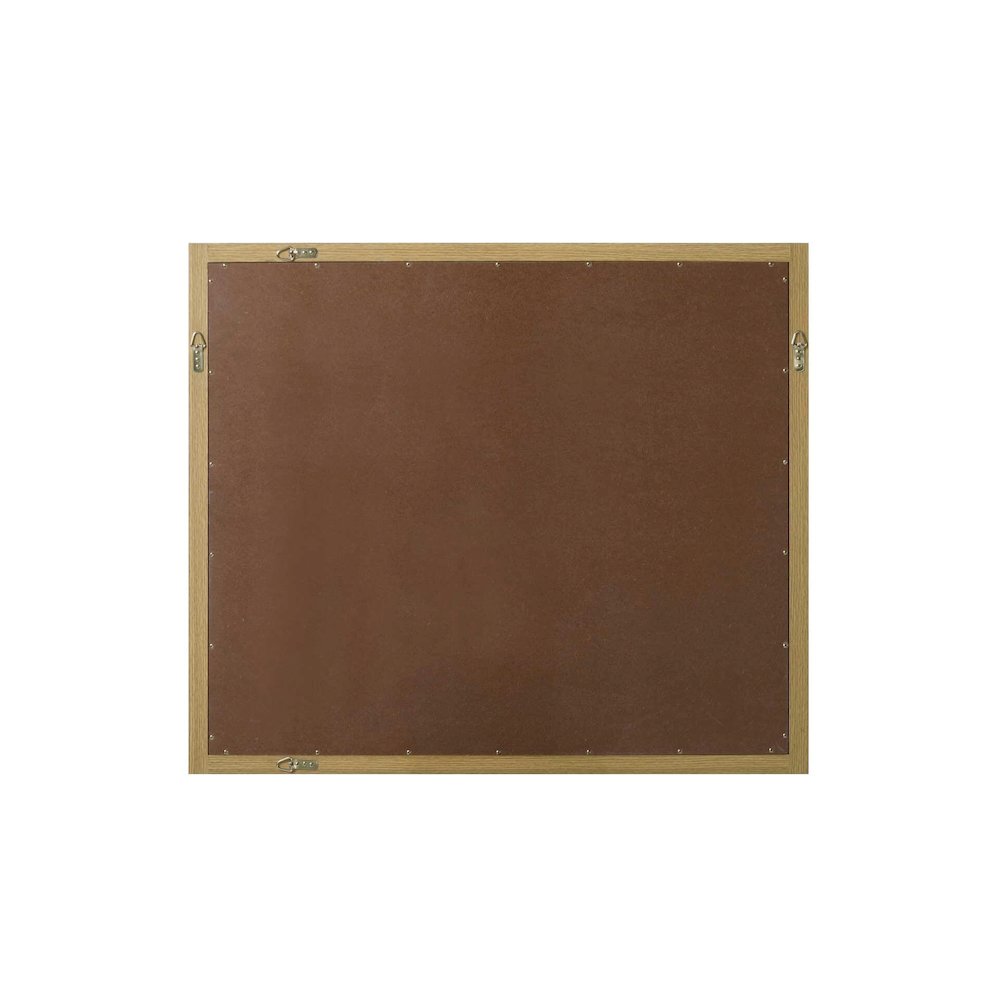 Noah Wooden Rectangle Mirror 42 x 36 in Honey Brown. Picture 6