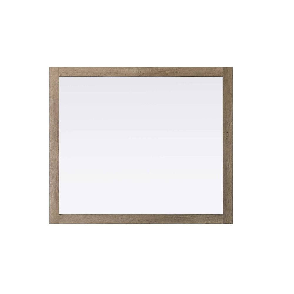 Noah Wooden Rectangle Mirror 42 x 36 in Natural Oak. Picture 2