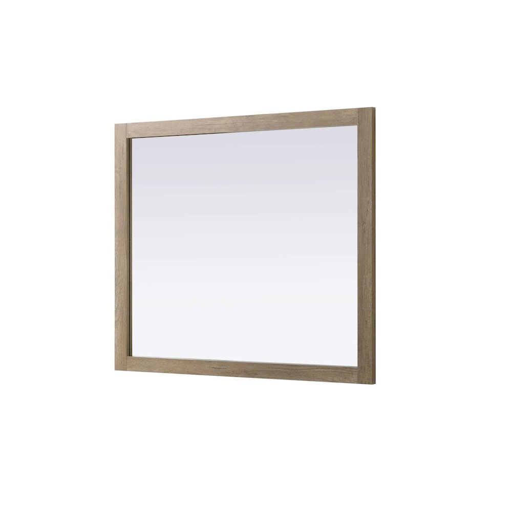 Noah Wooden Rectangle Mirror 42 x 36 in Natural Oak. Picture 3