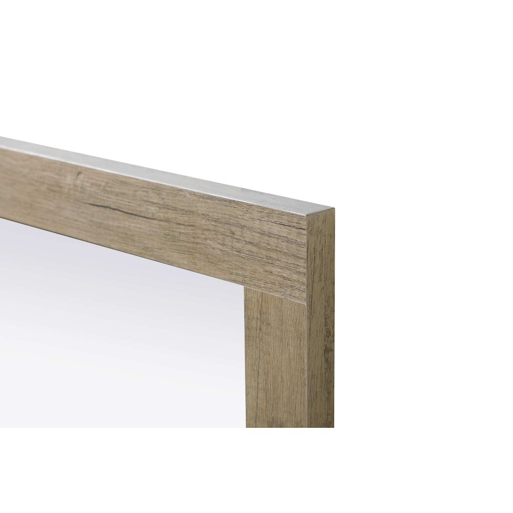 Noah Wooden Rectangle Mirror 42 x 36 in Natural Oak. Picture 5