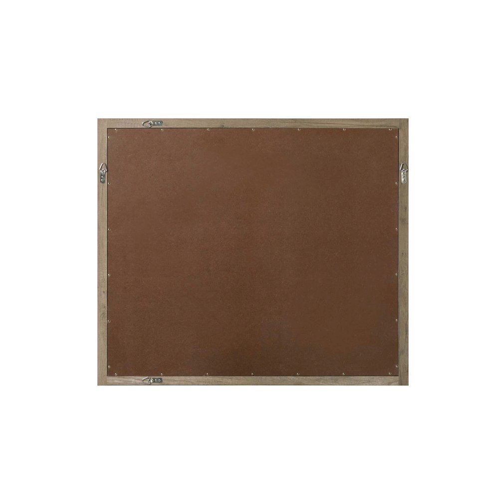 Noah Wooden Rectangle Mirror 42 x 36 in Natural Oak. Picture 6