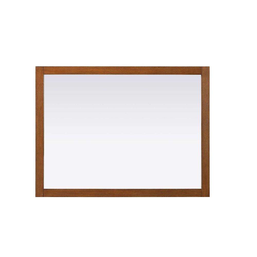 Noah Wooden Rectangle Mirror 48 x 36 in Brandy Walnut. Picture 2
