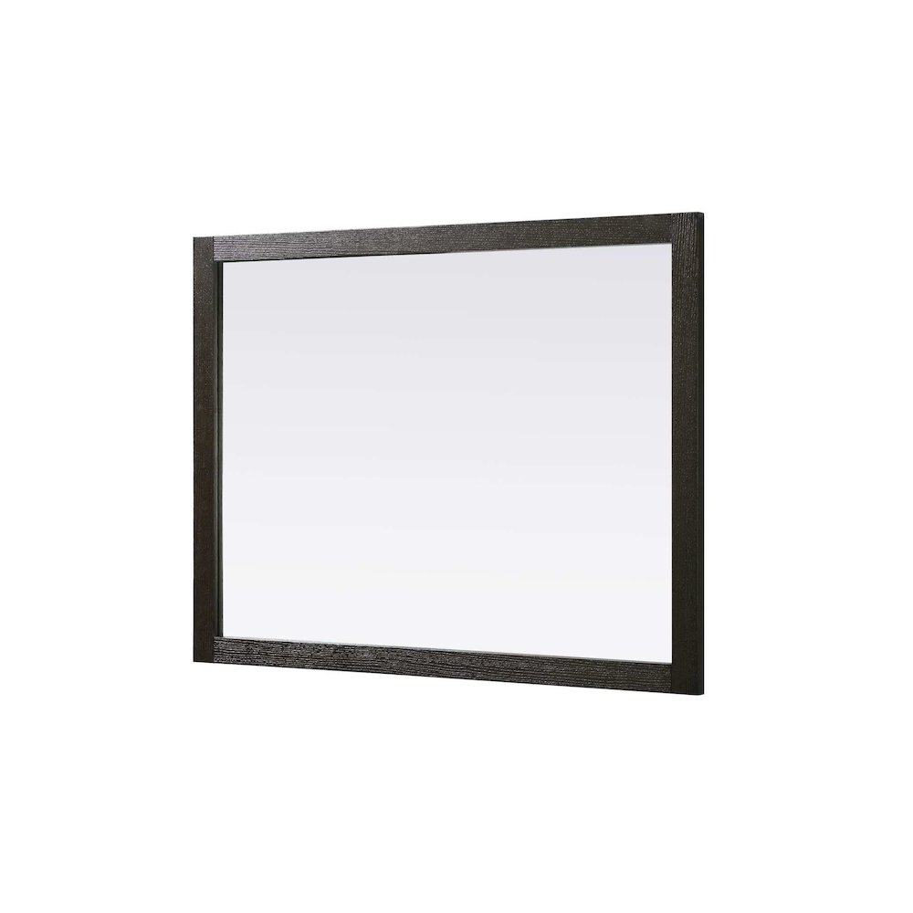 Noah Wooden Rectangle Mirror 48 x 36 in Chocolate Oak. Picture 3