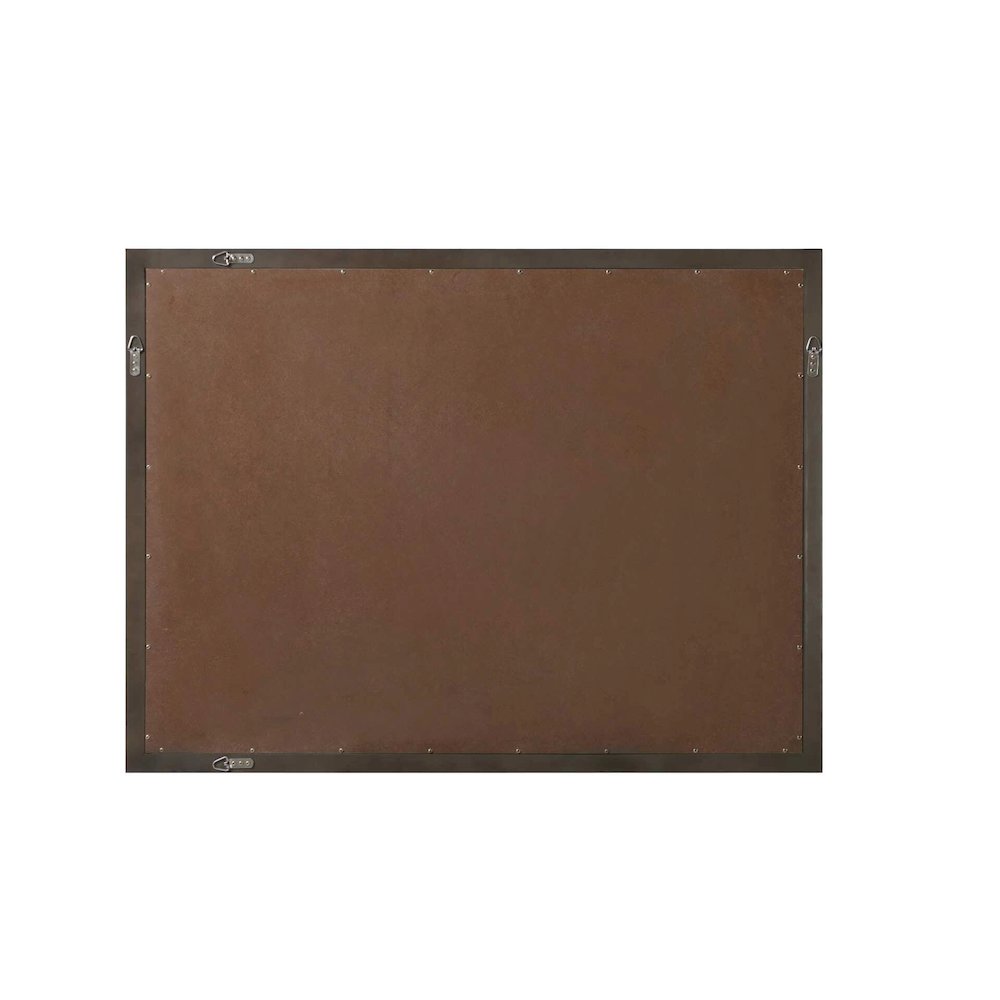 Noah Wooden Rectangle Mirror 48 x 36 in Chocolate Oak. Picture 6