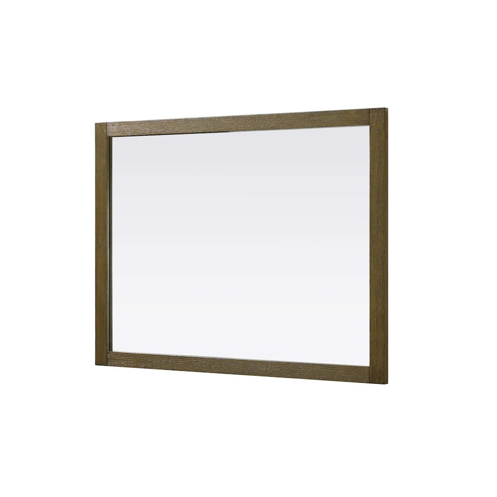 Noah Wooden Rectangle Mirror 48 x 36 in Hazel Oak. Picture 3