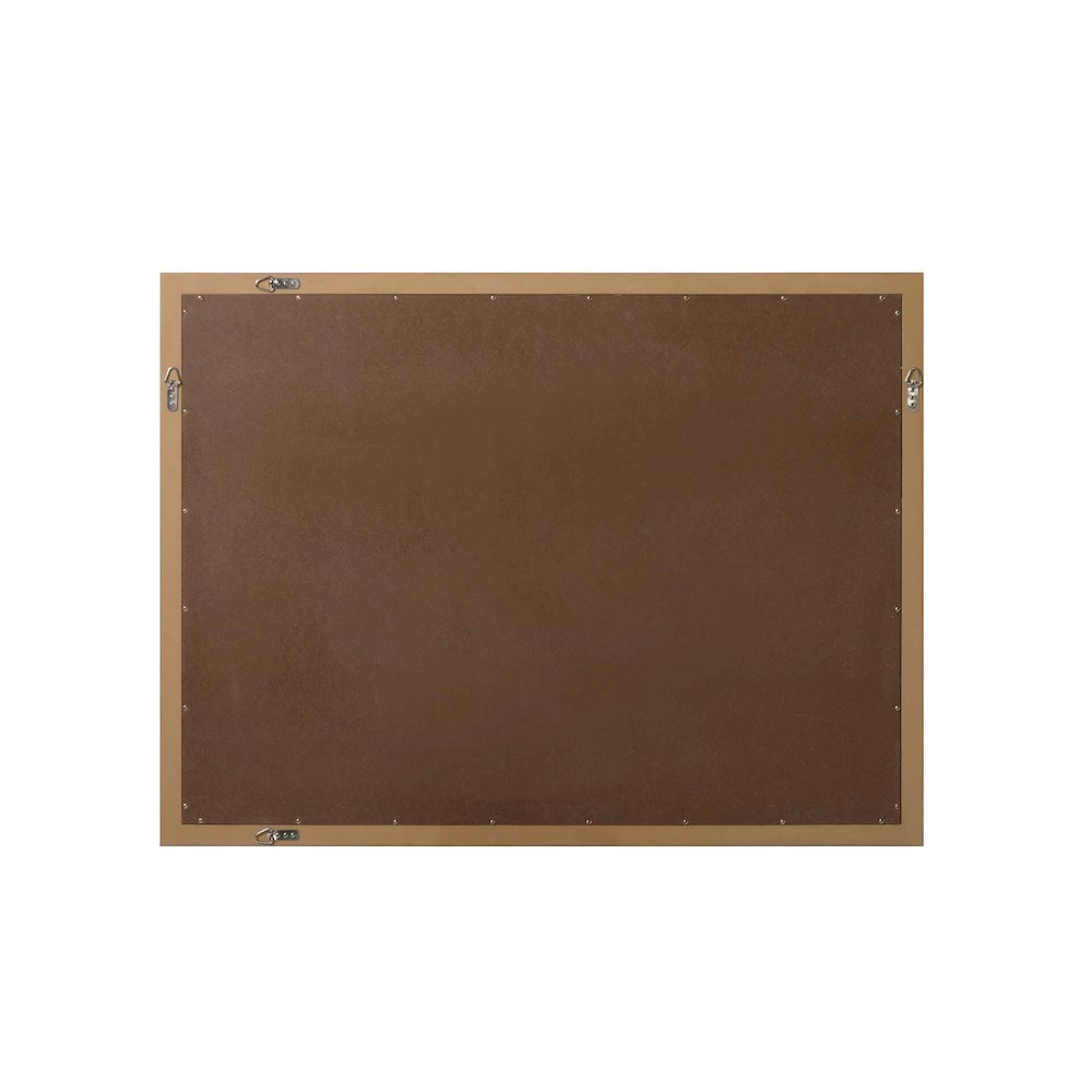 Noah Wooden Rectangle Mirror 48 x 36 in Honey Teak. Picture 6