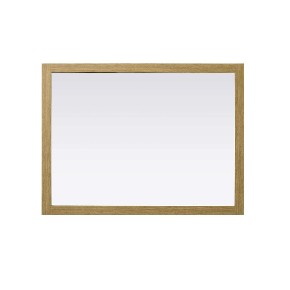Noah Wooden Rectangle Mirror 48 x 36 in Honey Brown. Picture 2