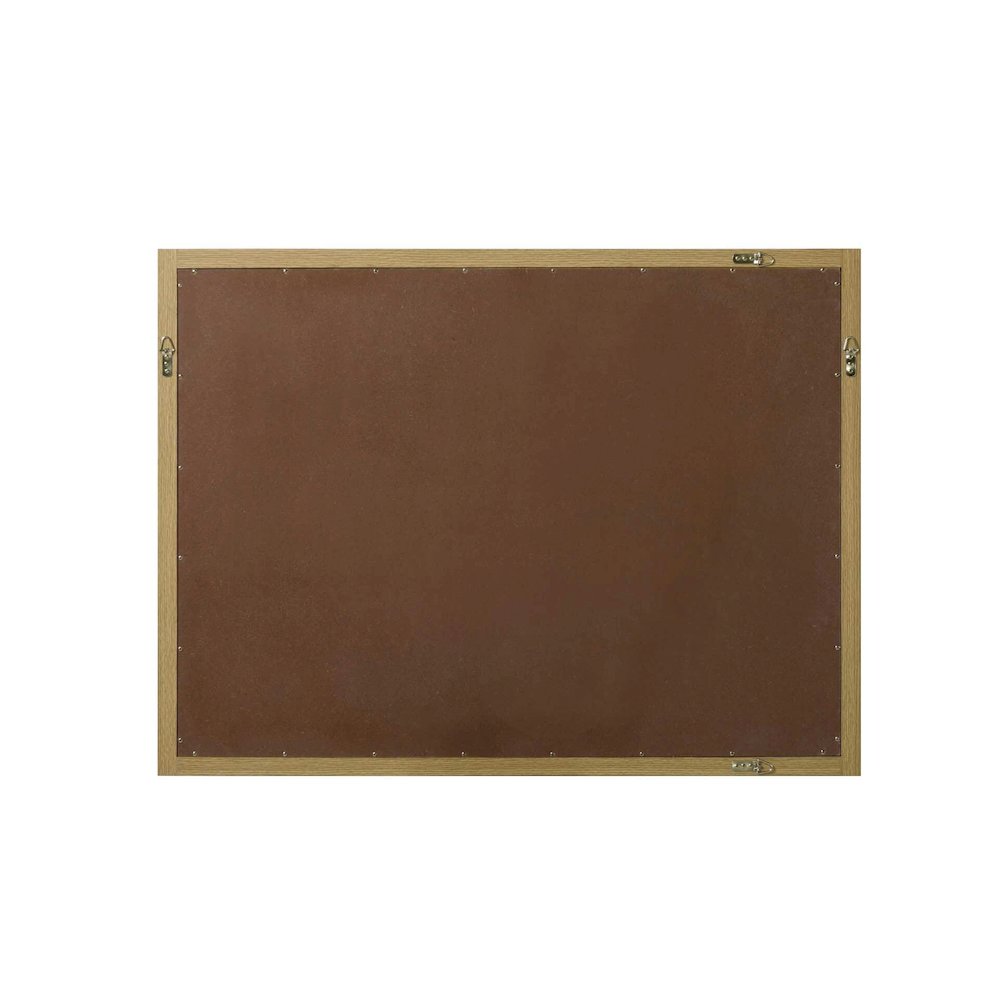 Noah Wooden Rectangle Mirror 48 x 36 in Honey Brown. Picture 6