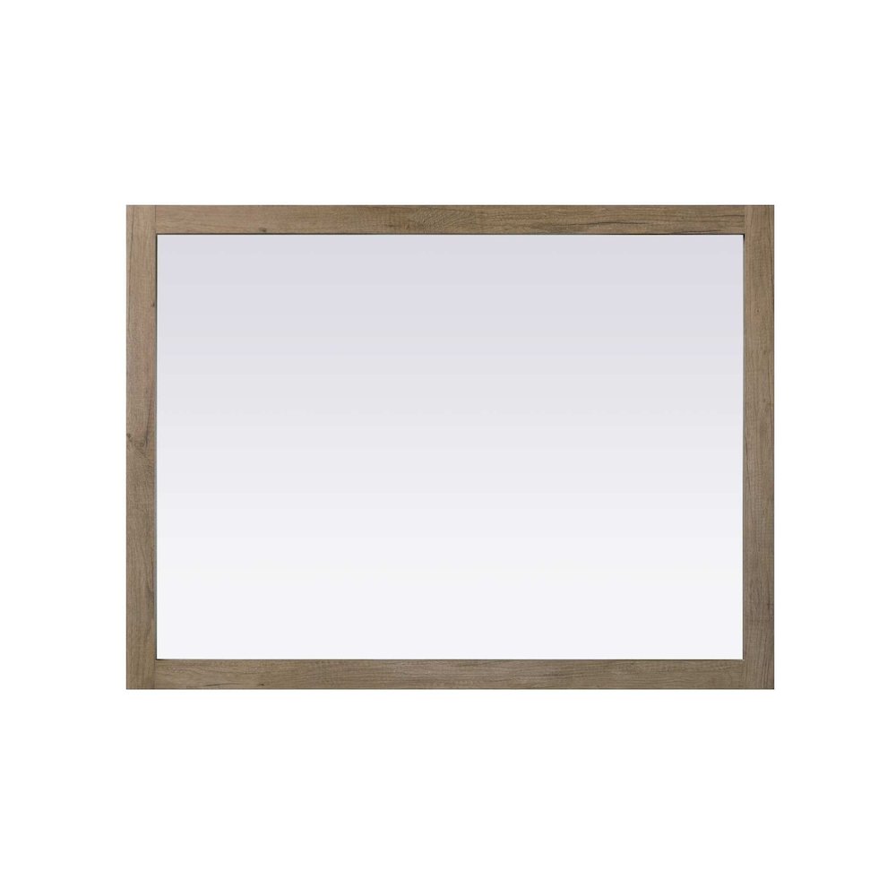 Noah Wooden Rectangle Mirror 48 x 36 in Natural Oak. Picture 2