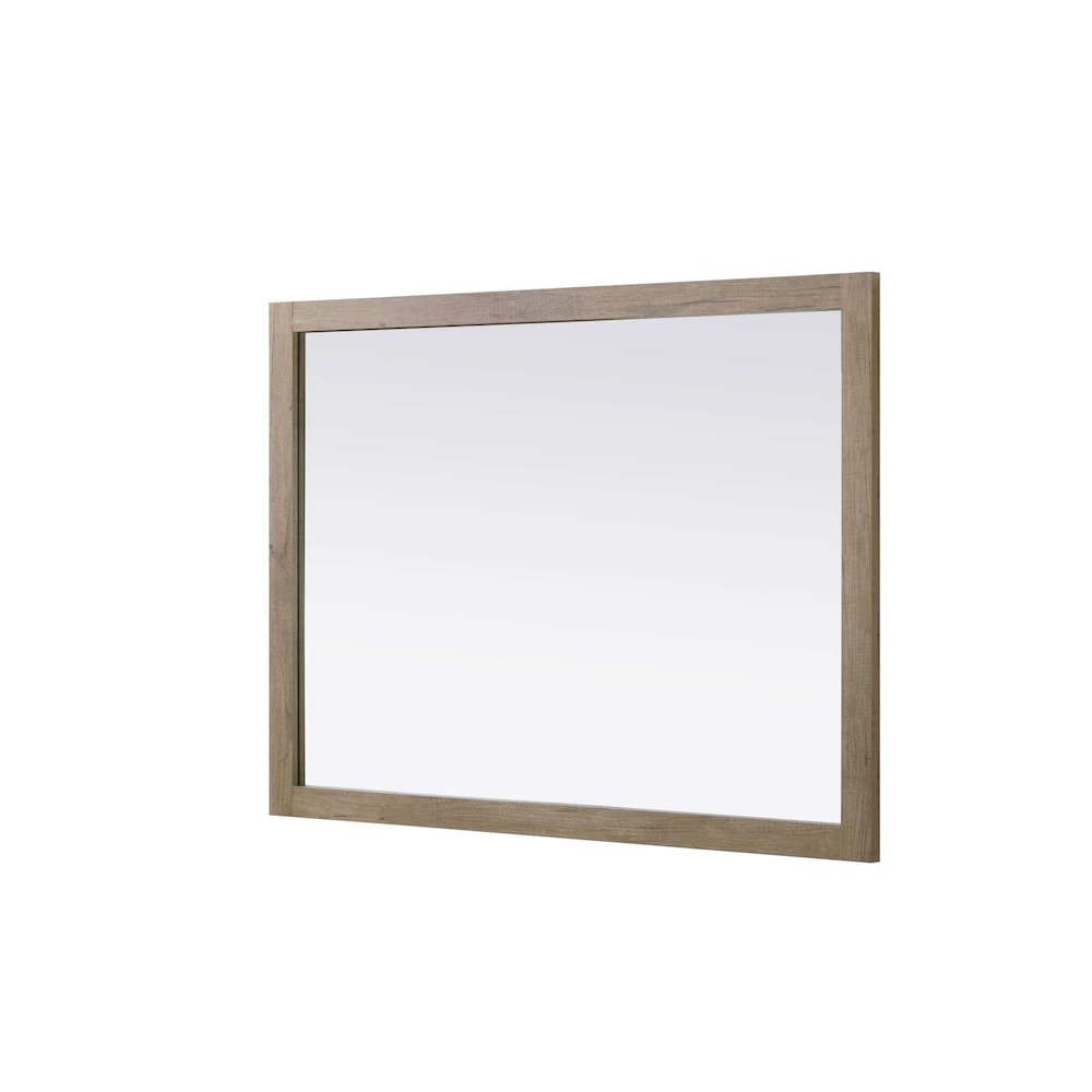 Noah Wooden Rectangle Mirror 48 x 36 in Natural Oak. Picture 3