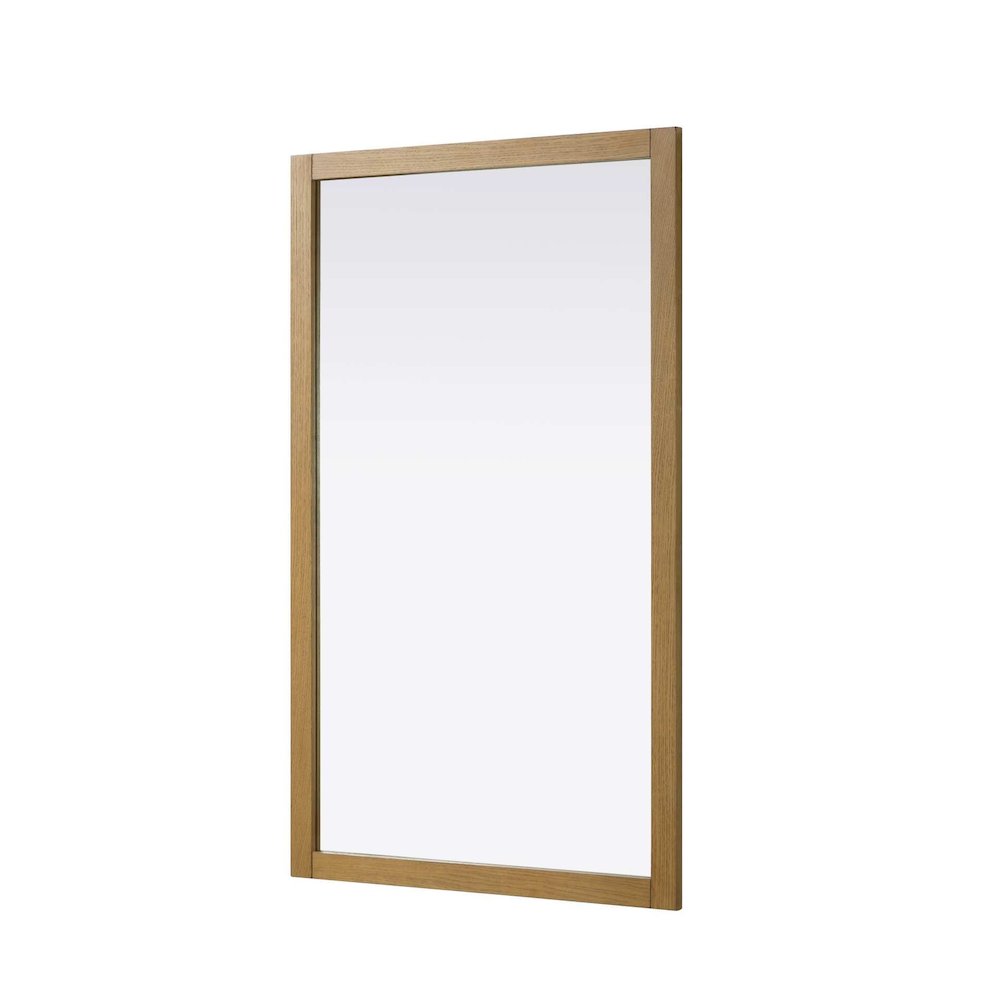 Noah Wooden Rectangle Mirror 60 x 36 in Honey Teak. Picture 1