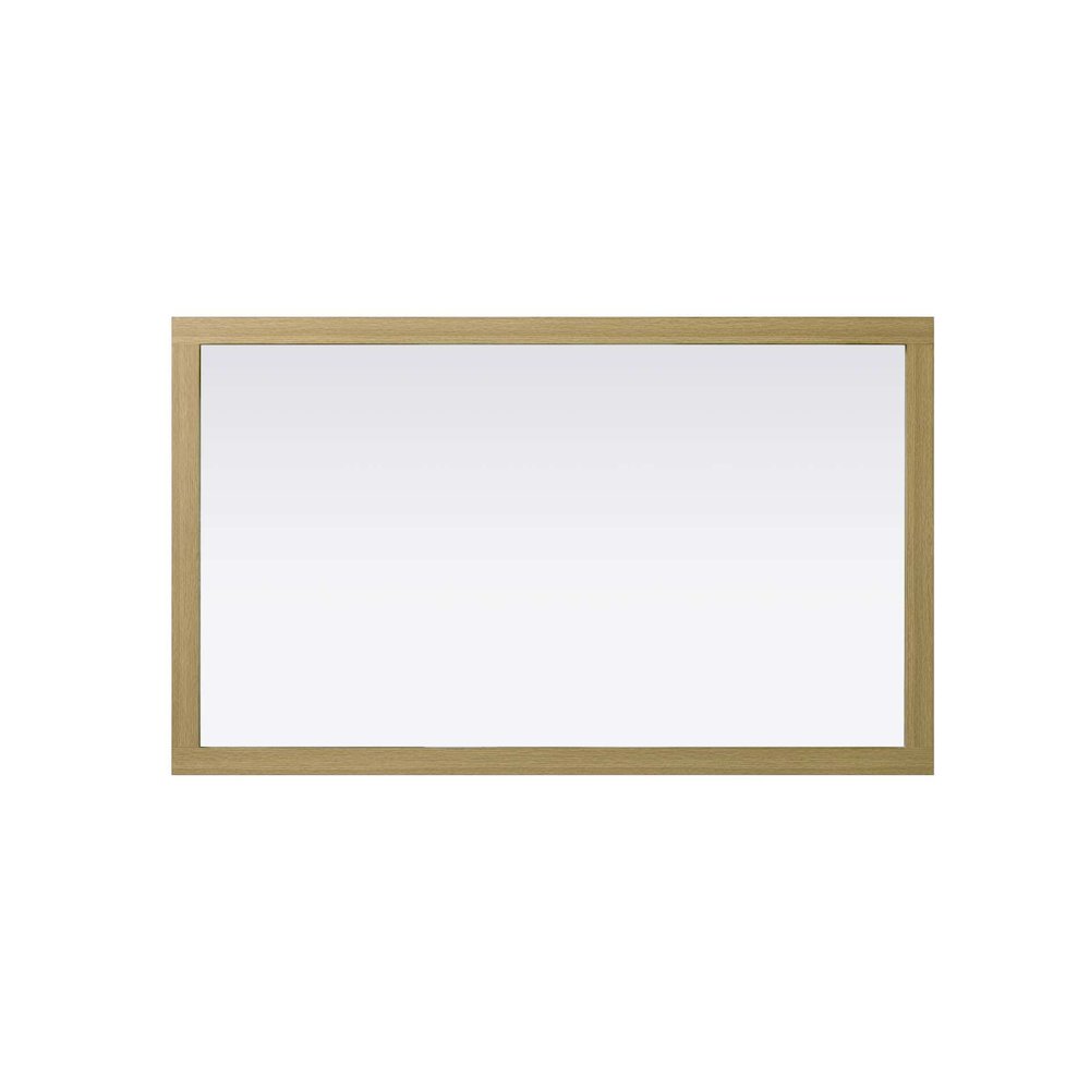 Noah Wooden Rectangle Mirror 60 x 36 in Honey Brown. Picture 2