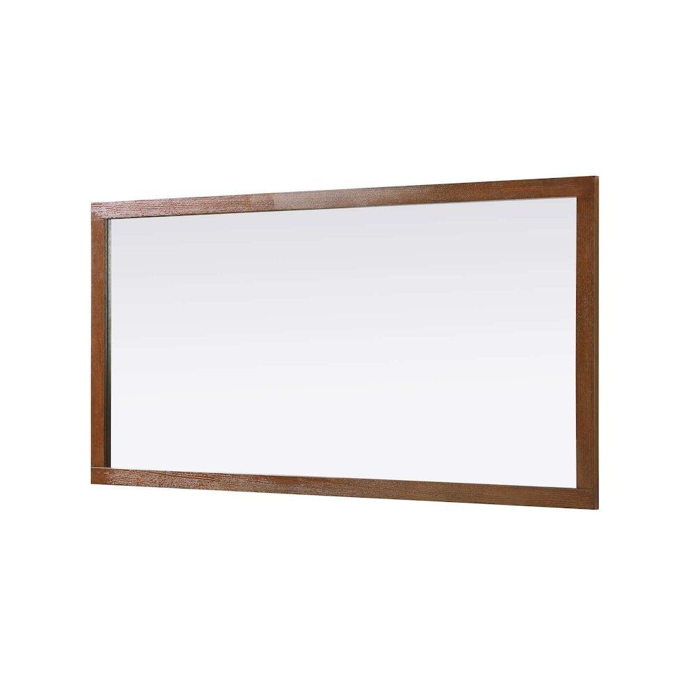 Noah Wooden Rectangle Mirror 72 x 36 in Brandy Walnut. Picture 3