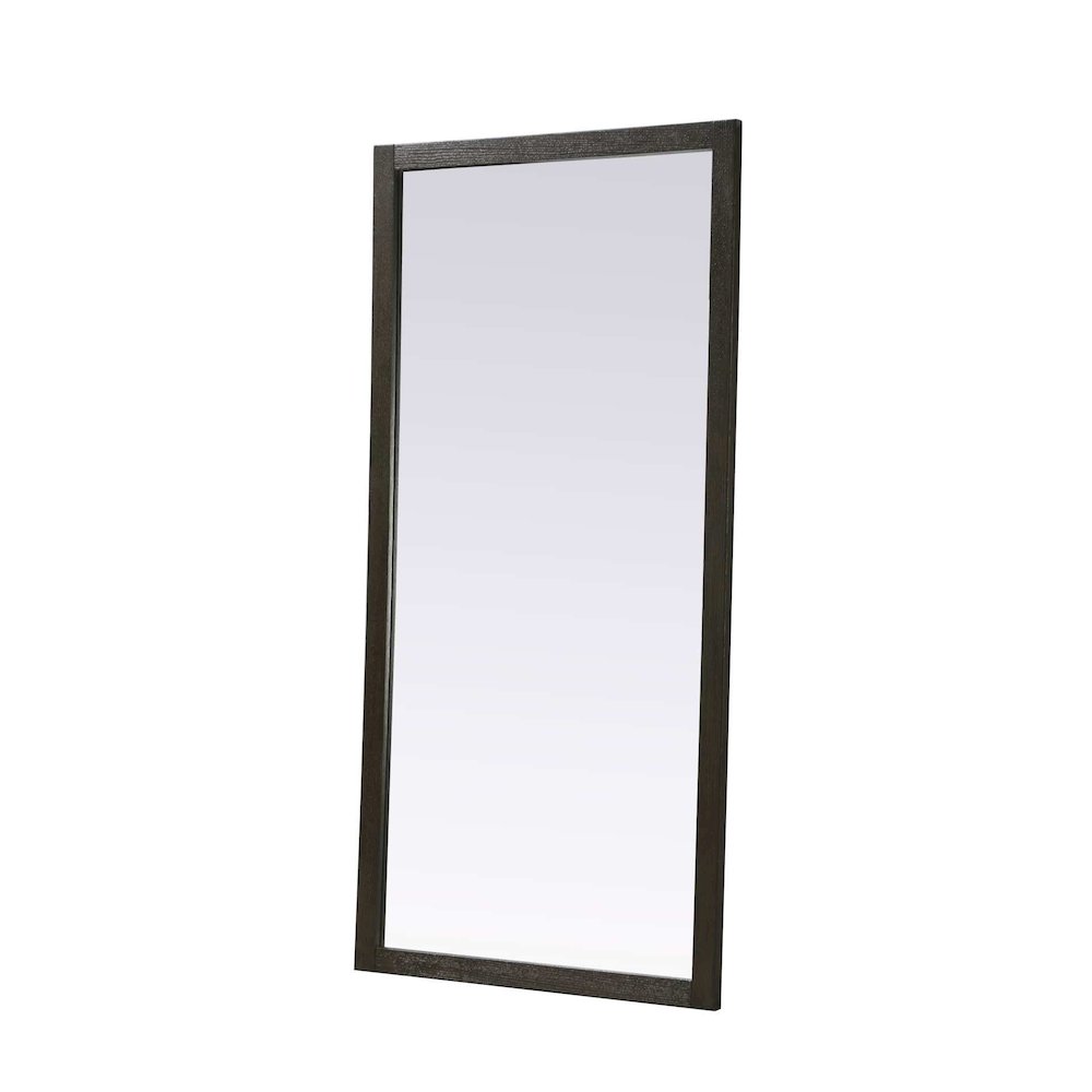 Noah Wooden Rectangle Mirror 72 x 36 in Chocolate Oak. Picture 1
