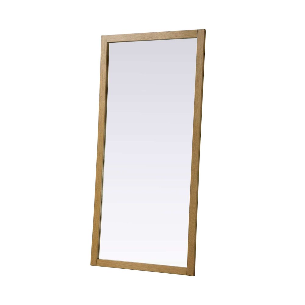 Noah Wooden Rectangle Mirror 72 x 36 in Honey Teak. Picture 1