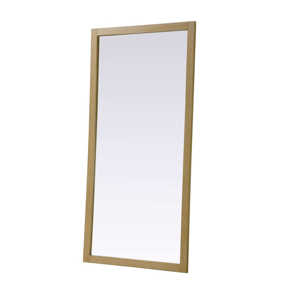 Noah Wooden Rectangle Mirror 72 x 36 in Linen Oak. Picture 1