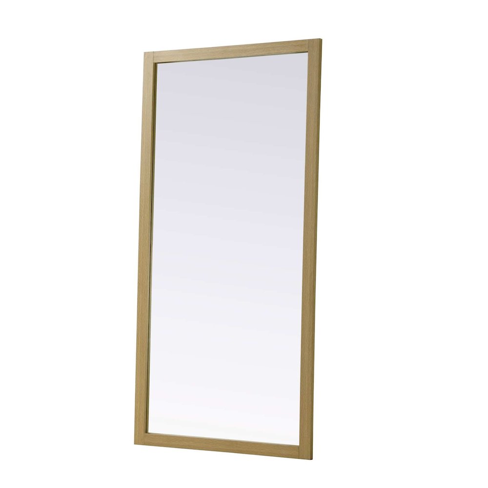 Noah Wooden Rectangle Mirror 72 x 36 in Honey Brown. Picture 1