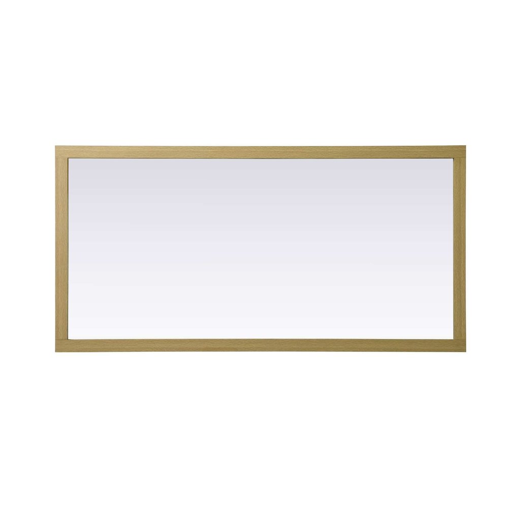 Noah Wooden Rectangle Mirror 72 x 36 in Honey Brown. Picture 2