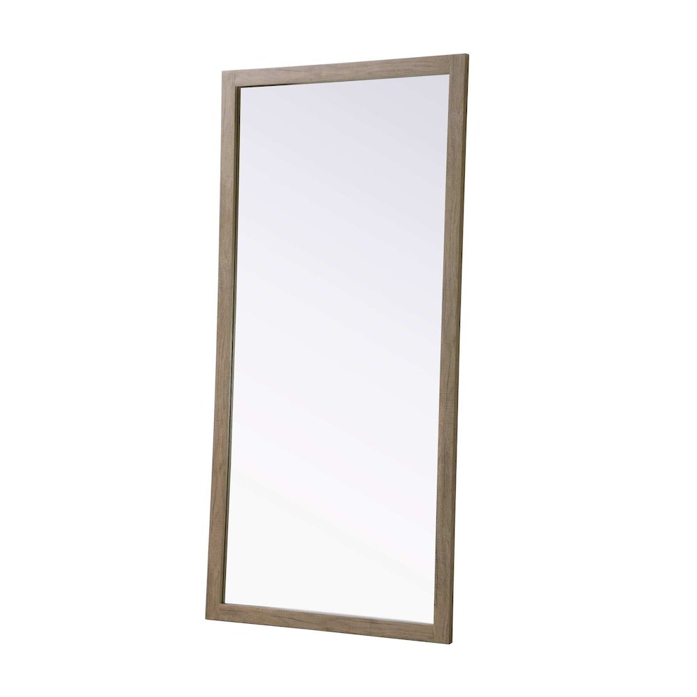 Noah Wooden Rectangle Mirror 72 x 36 in Natural Oak. Picture 1