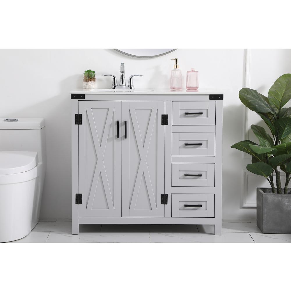 36 inch bathroom vanity in Grey. Picture 14