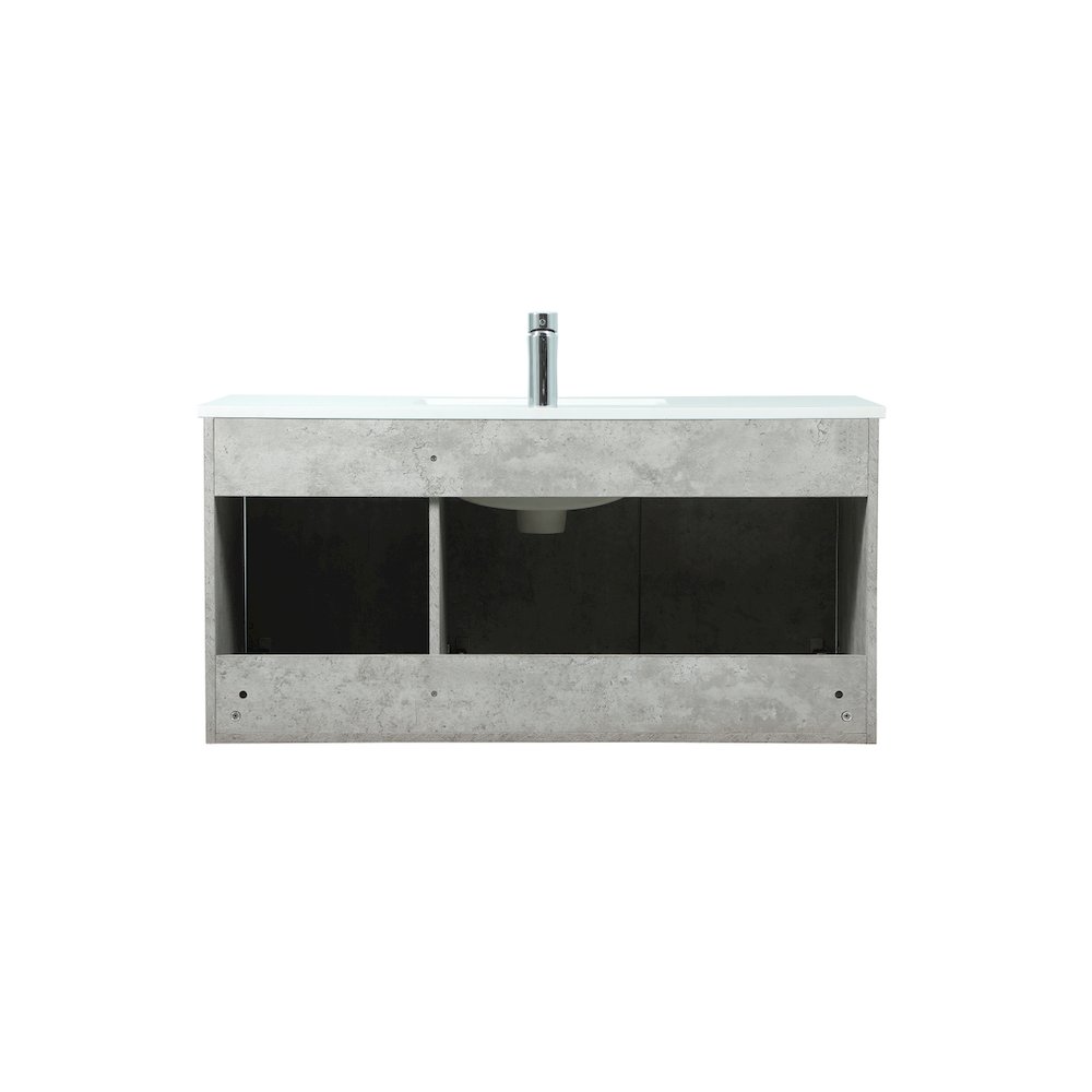 40 Inch Single Bathroom Vanity In Concrete Grey. Picture 16
