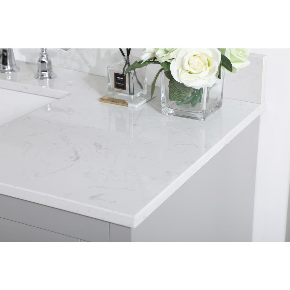 48 inch Single Bathroom Vanity in Grey with Backsplash. Picture 4