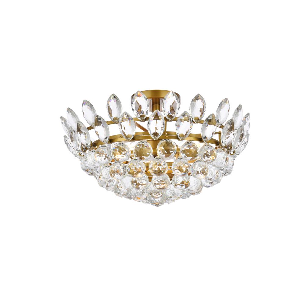 Emilia 18 inch flush mount in brass. Picture 2