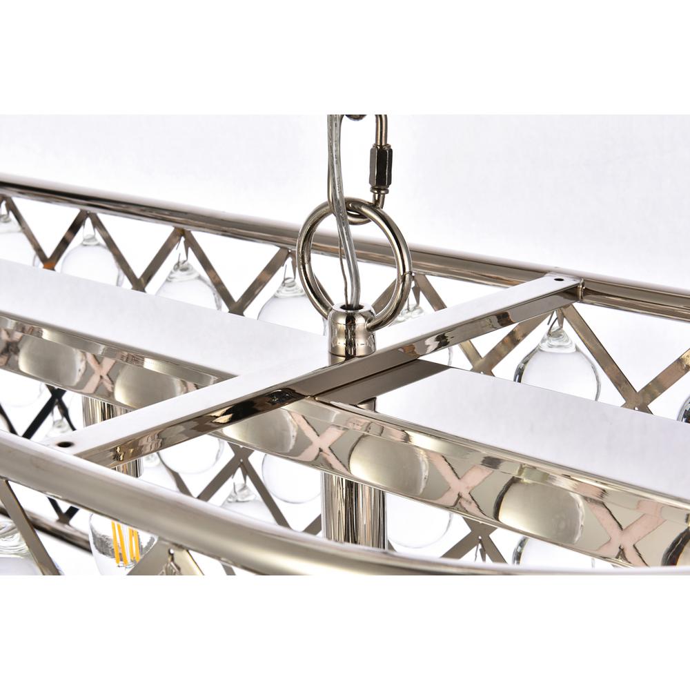 Madison 6 light polished Nickel Chandelier Clear Royal Cut Crystal. Picture 4