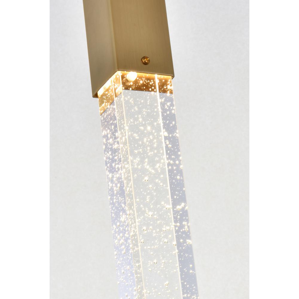 Weston 5 lights pendant in satin gold. Picture 3