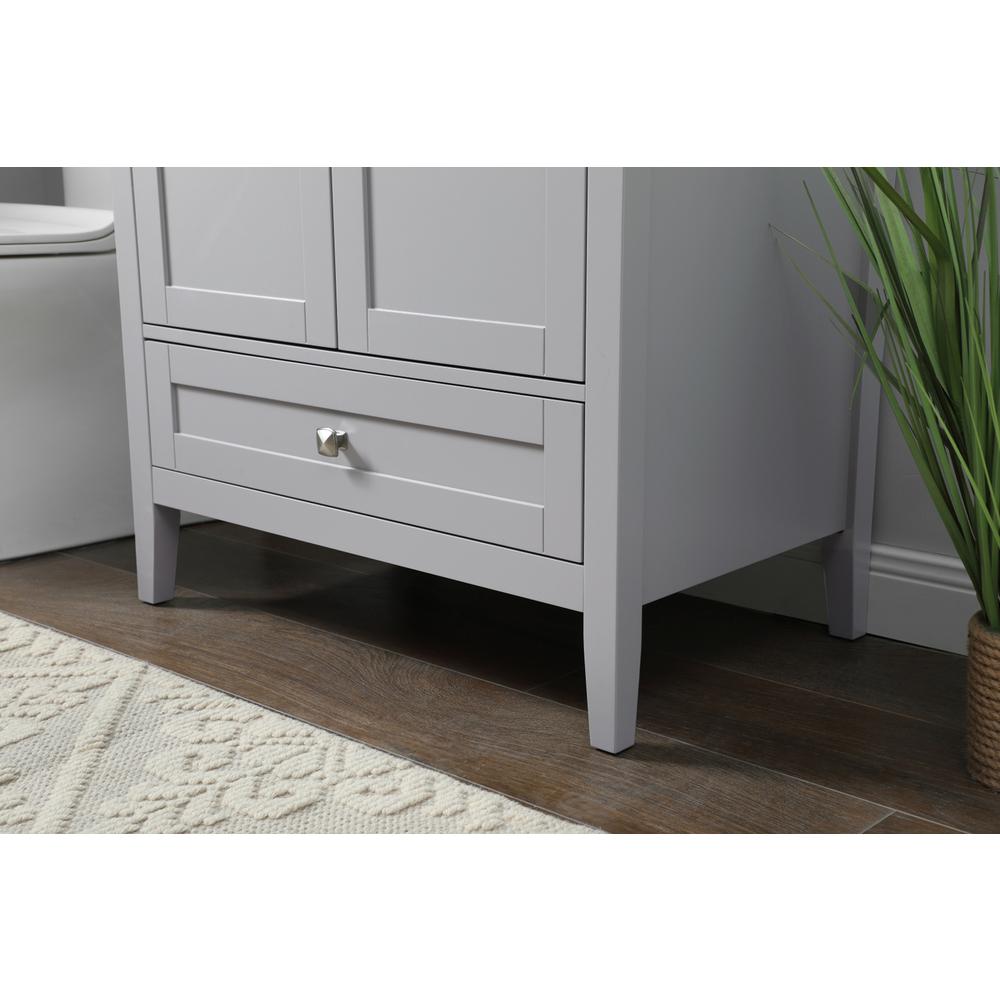 30 Inch SIngle Bathroom Vanity In Grey. Picture 6