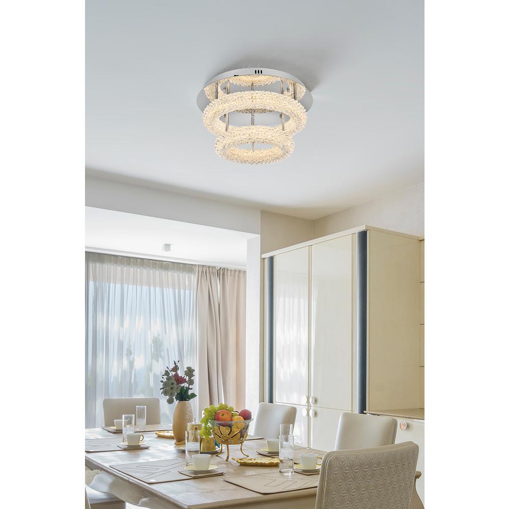 Bowen 18 inch Adjustable LED Flush Mount in Chrome. Picture 10